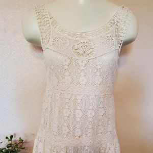 Forever 21 Lacey Crocheted Tank Top SZ-S